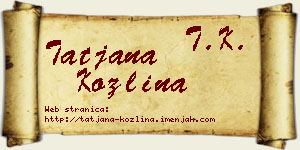 Tatjana Kozlina vizit kartica